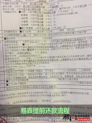 易鑫提前还款流程？易鑫提前还款怎么减免？[图](1)