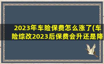 2023年车险保费怎么涨了(车险综改2023后保费会升还是降)
