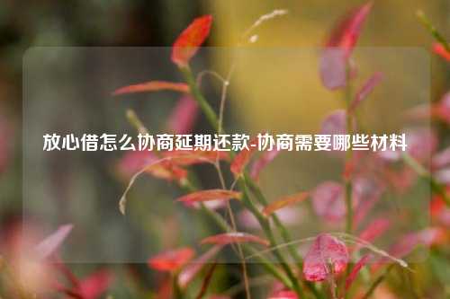 放心借怎么协商延期还款-协商需要哪些材料