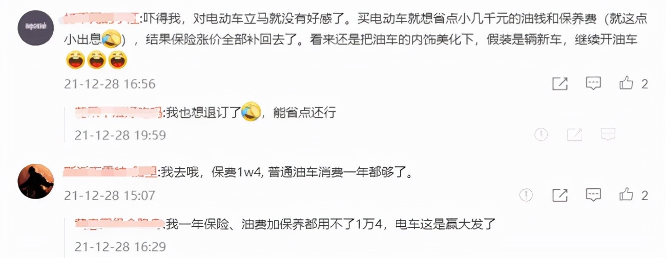 纯电车保险费暴涨 原因：车损赔付风险太高