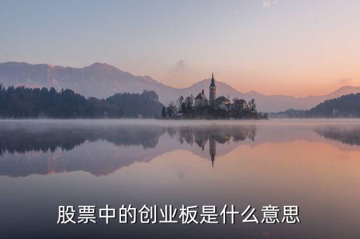 股票中的创业板是什么意思