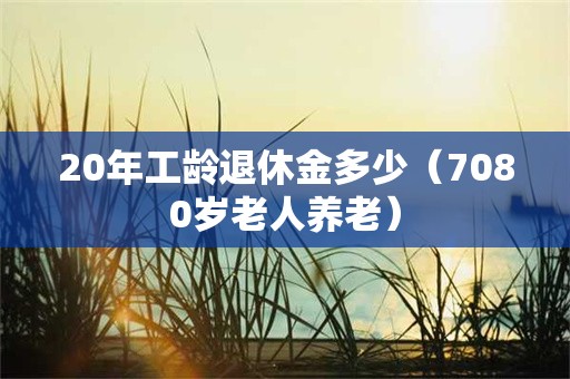 20年工龄退休金多少（7080岁老人养老）-图1