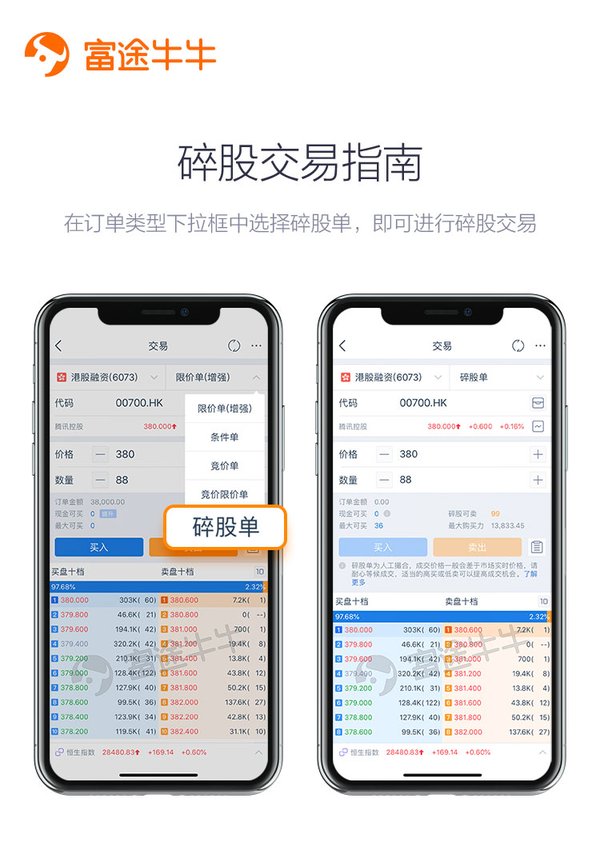 富途牛牛碎股交易示意图