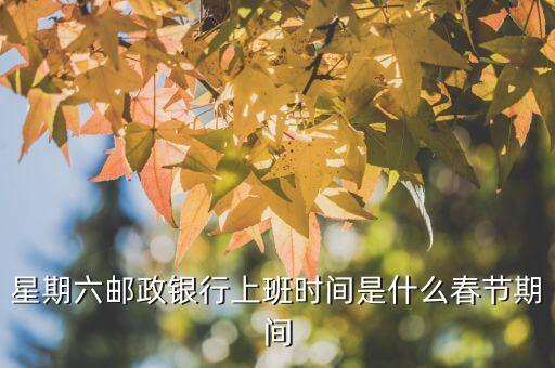 星期六邮政银行上班时间是什么春节期间