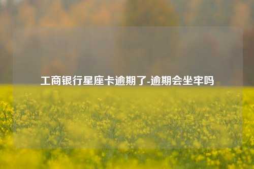 工商银行星座卡逾期了-逾期会坐牢吗