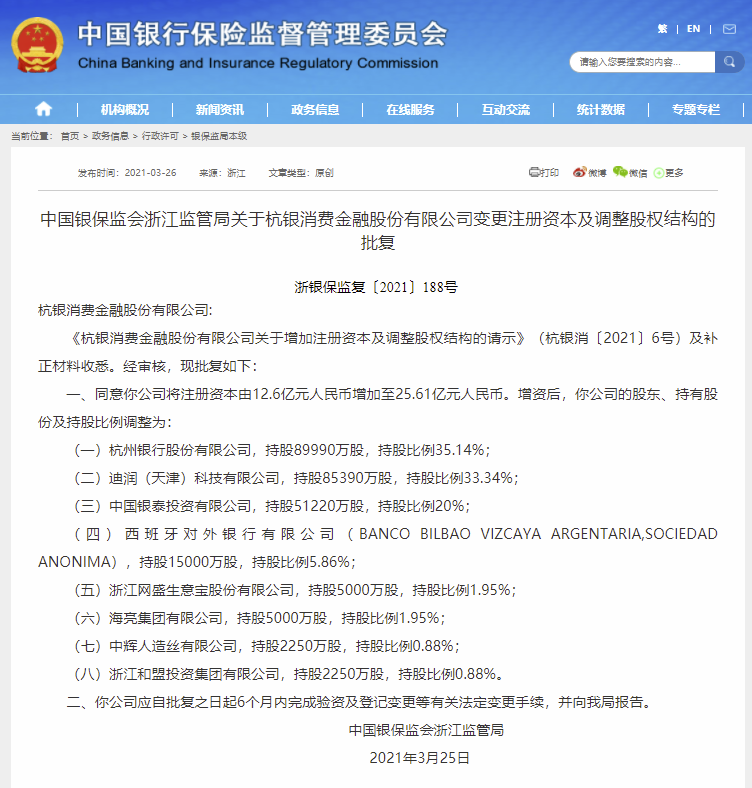 杭银消费