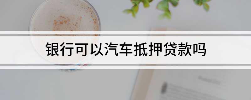 汽车抵押贷款有吗