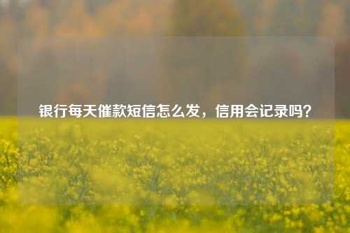 银行每天催款短信怎么发，信用会记录吗？