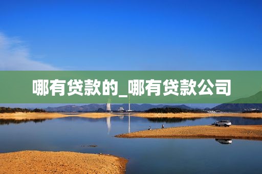 哪有贷款的_哪有贷款公司  第1张