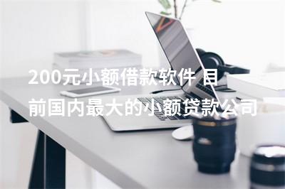 200元小额借款软件 目前国内最大的小额贷款公司