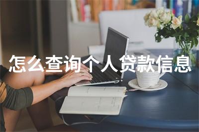 怎么查询个人贷款信息