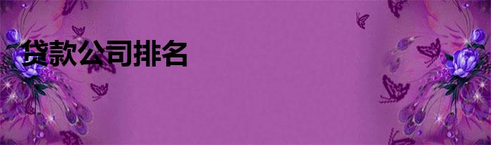 哪些贷款公司是国企